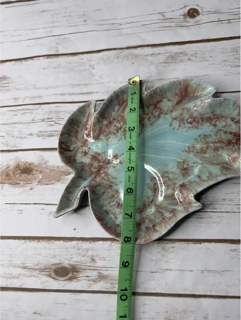 Cal-Ramics‎ by Cisse - Leaf Shaped - 1950's Vintage Drip Glaze